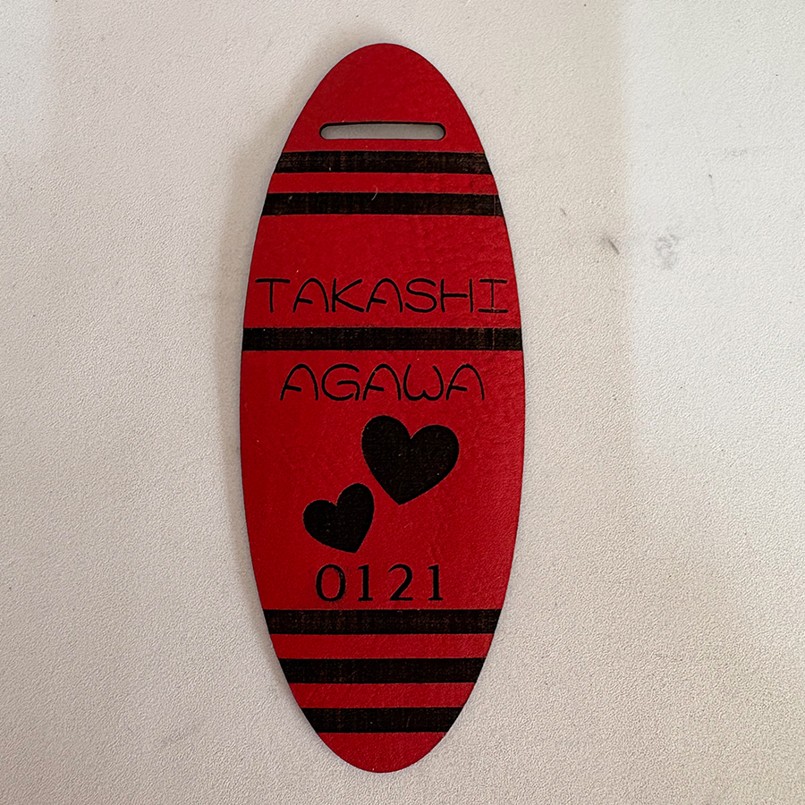 ゴルフ ネームプレート タグ 刻印 高級 即日 名札 耐水 革 アクリル 高級 目立つ ベルト付き キャディーバッグ 10書体 15カラー レーザー彫刻 かっこいい |  | 11