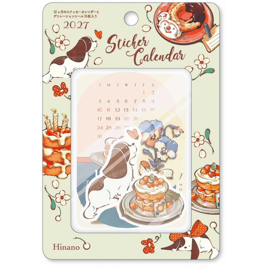 日菜乃 2027Calendar ステッカーカレンダー2027年 日本人作家 アート