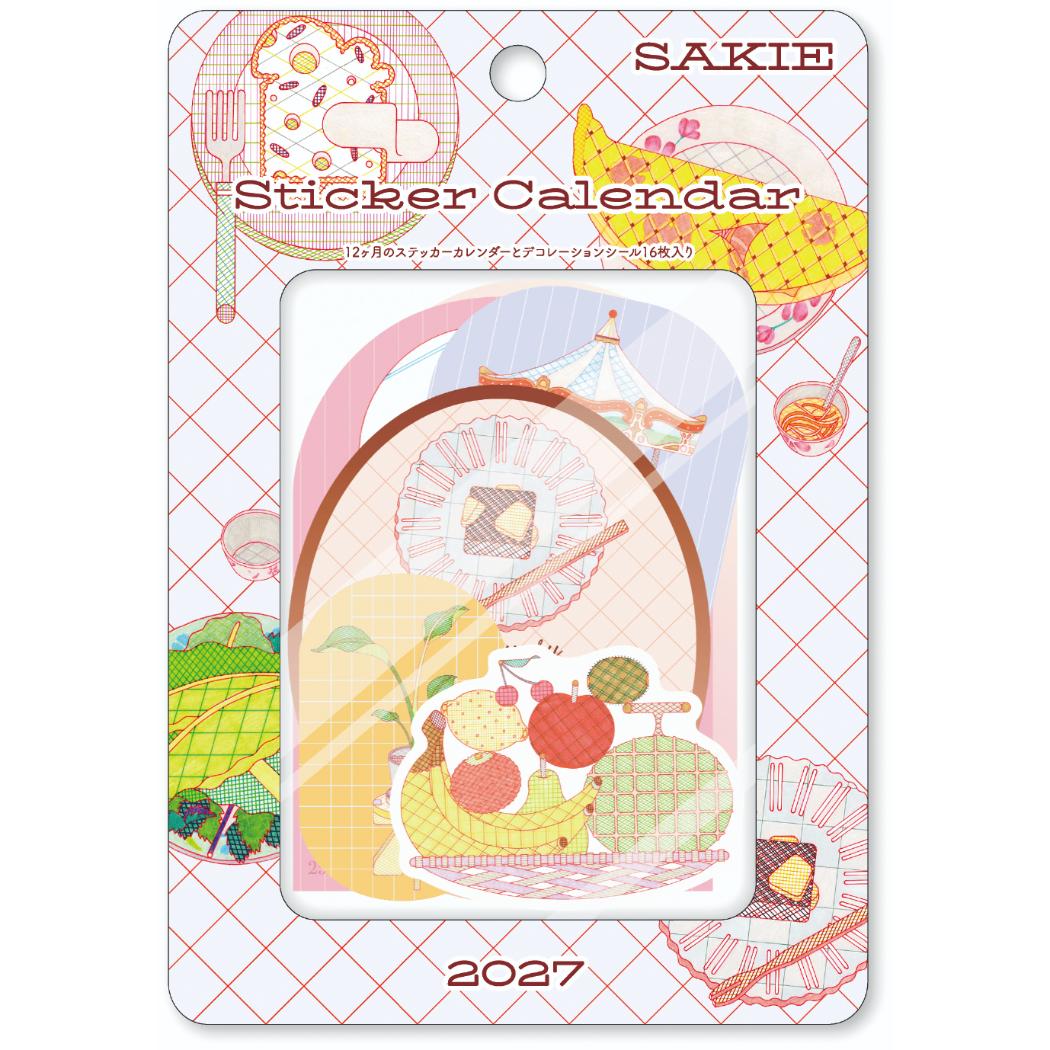 SAKIE 2027Calendar ステッカーカレンダー2027年 日本人作家 アート