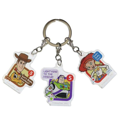 キーリング 3連アクリルキーホルダー ディズニー トイストーリー バズ