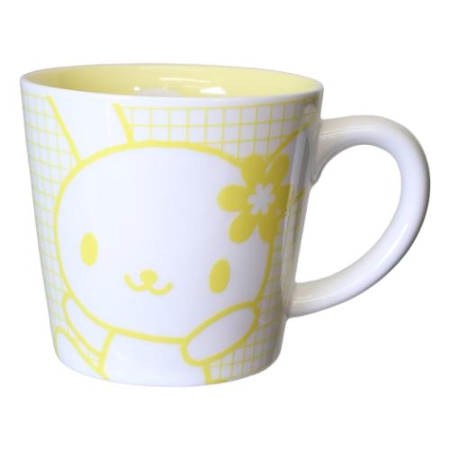 ウサハナ マグカップ カラーチェックマグ レモンイエロー サンリオ