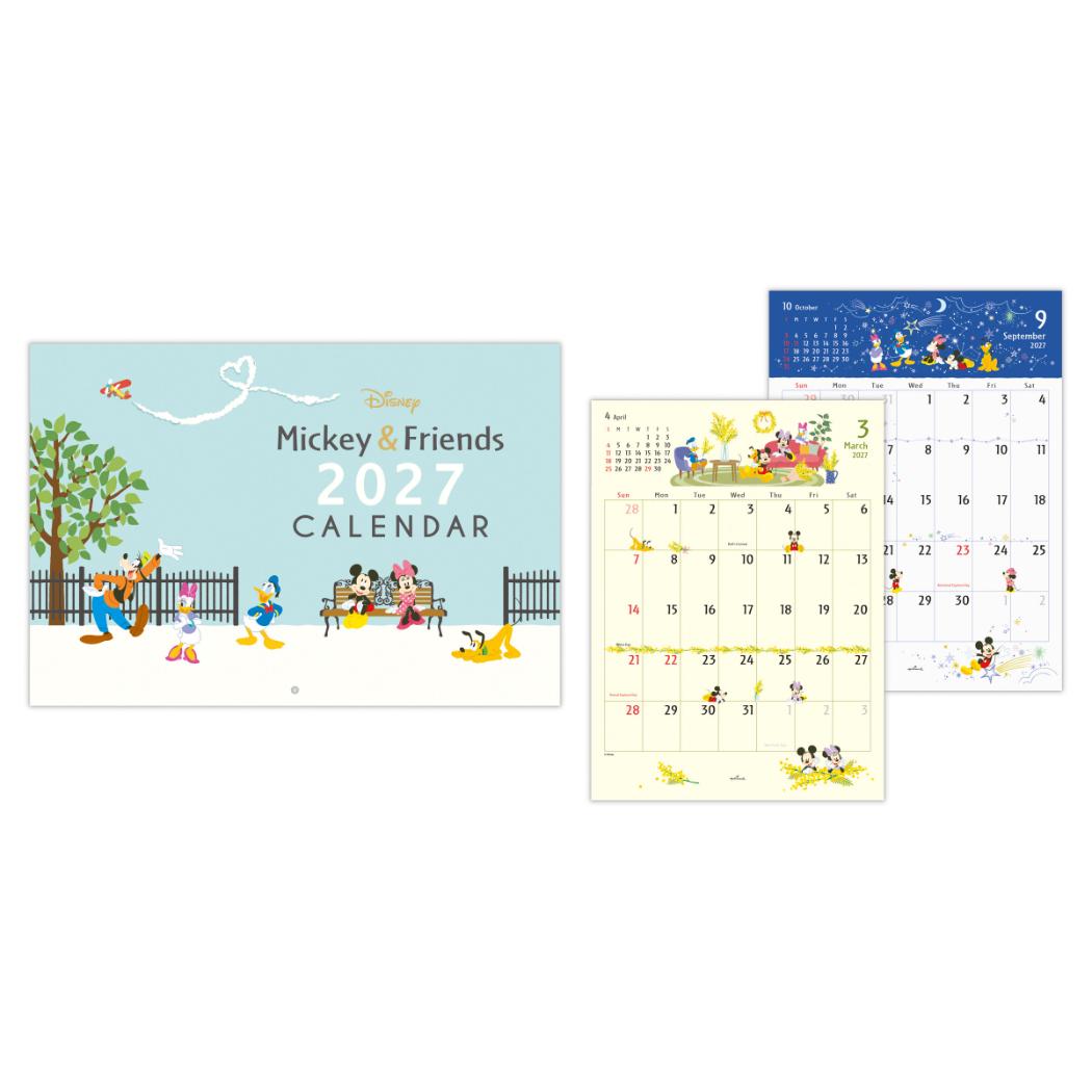 予約】ディズニーキャラクター 2027 Calendar 壁掛けカレンダー2027年