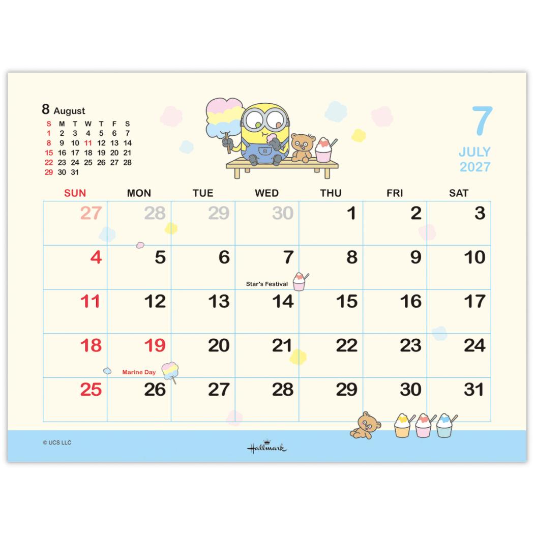 ミニオンズ 2027 Calendar 卓上カ...の詳細画像2