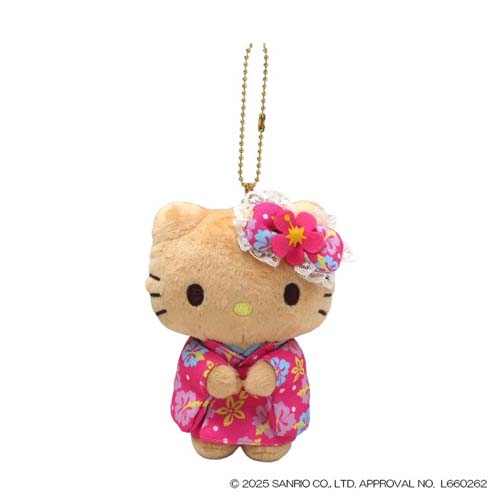 【激レア】 ハローキティ イノシシ ぬいぐるみ ボールチェーン　着物　サンリオ マスコット ミニぬいぐるみボールチェーン サンリオ ハローキティ