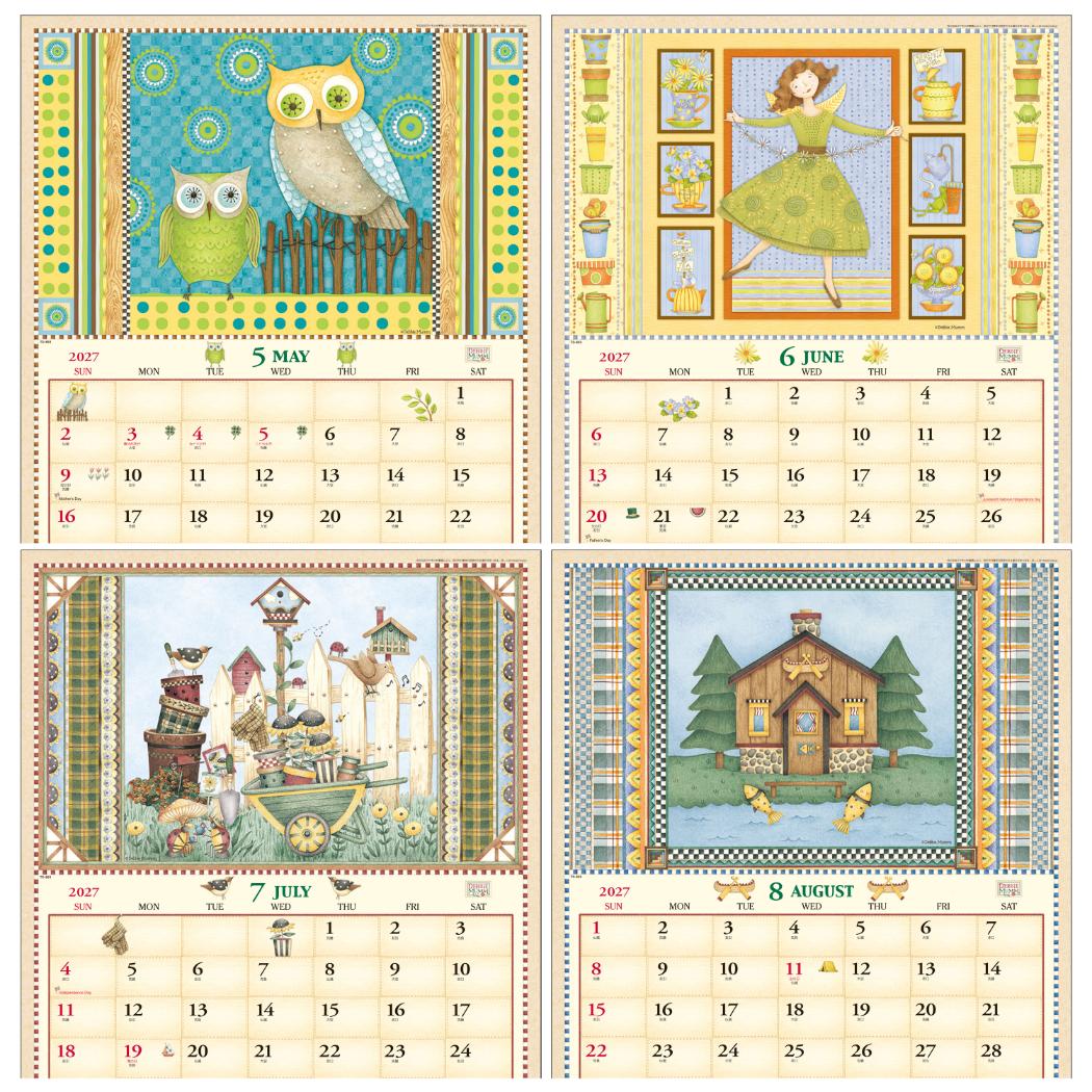 2027 Calendar 壁掛けカレンダー2027年 デビーマム（アメリカン