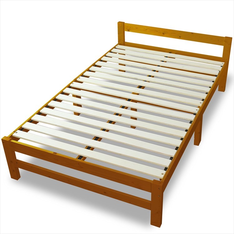 天然木 すのこ DORIS ベッド ベット ベッドフレーム セミダブル 高さ 3段階 木製 パイン材...