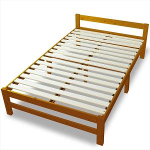 天然木 すのこ DORIS ベッド ベット ベッドフレーム セミダブル 高さ 3段階 木製 パイン材...