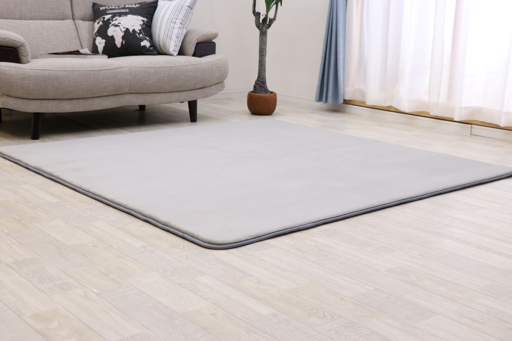 ラグ カーペット 抗菌 防ダニ 高反発 極厚25mm 200×200cm 厚手 撥水