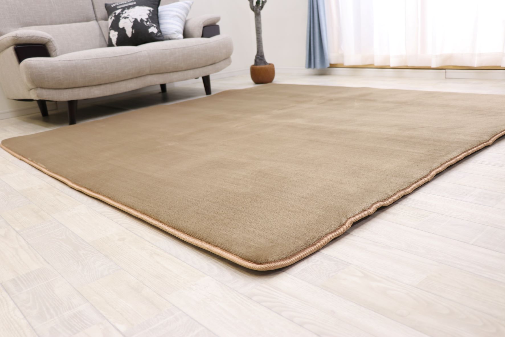 ラグ カーペット 抗菌 防ダニ 高反発 極厚25mm 200×200cm 厚手 撥水