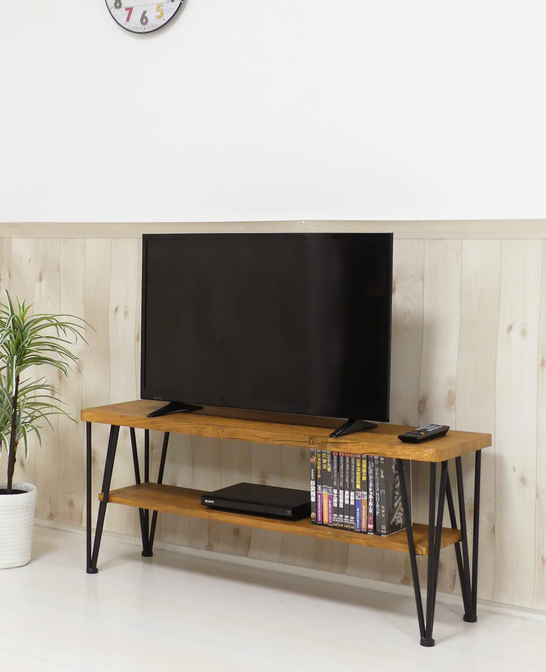 テレビ台 ローボード 幅105cm ディスプレイ棚 アート モダン