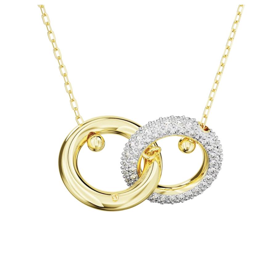 【新品未使用】SWAROVSKI Dextera ペンダント Dextera ペンダント, ラウンドカット, ホワイト, ローズゴールド