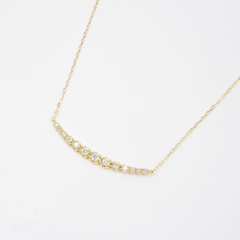 500円OFFクーポン(〜5/8 13:00)】ダイヤモンド ラインネックレス