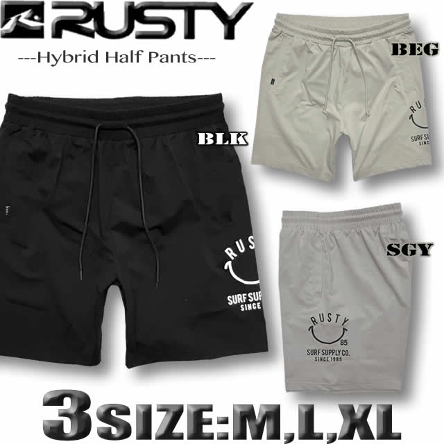 RUSTY（ラスティ） 最短翌日配達 サーフパンツ メンズ 水陸両用 メンズ