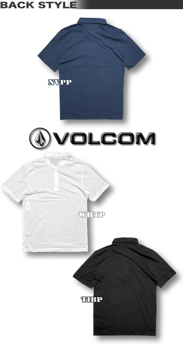 ★VOLCOM★ゴルフシャツ VOLCOM ボルコムゴルフ メンズ 半袖シャツ GOLF モックネック