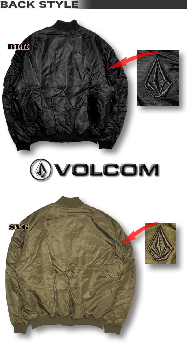 VOLCOM 最短翌日配達 ボルコム メンズ 中綿 MA-1 エムエーワン