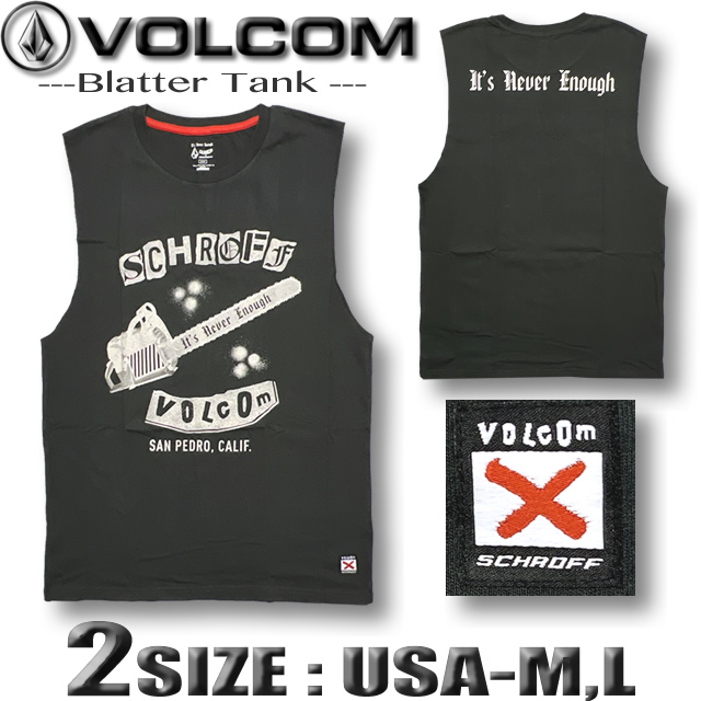 VOLCOM ボルコム タンクトップ メンズ 黒 VOLCOM LUDSTONE TANK