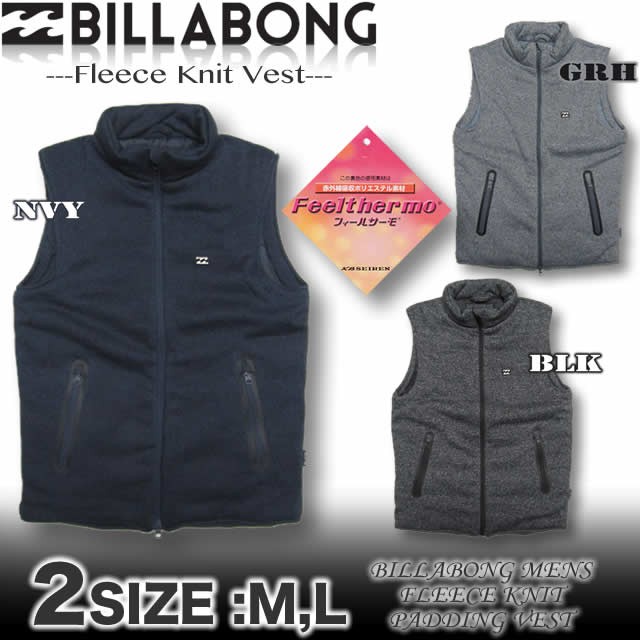 BILLABONG ビラボン メンズ ダウンスタイル 中綿ベスト フリース