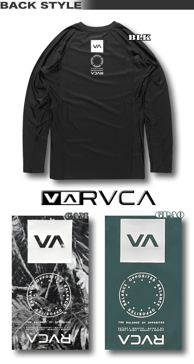RVCA 最短翌日配達 2024年夏新作 ルーカ メンズ ラッシュガード