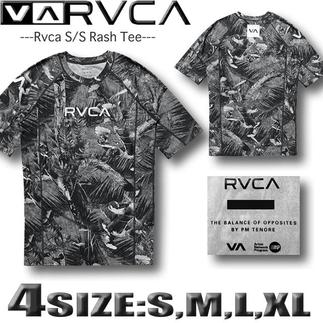 RVCA 最短翌日配達 2024年夏新作 ルーカ メンズ ラッシュガード