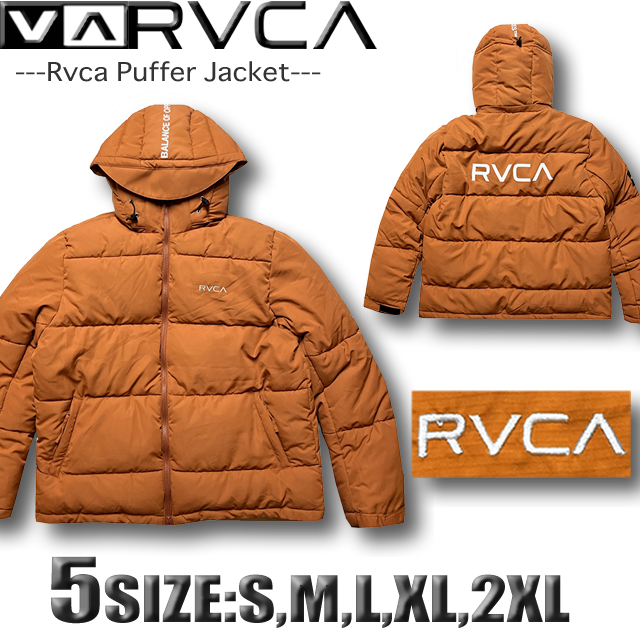 最短翌日配達 RVCA ルーカ パーカー ジャケット パファー フェイクダウン フード付き メンズ サーフブランド 防寒 BE042-767