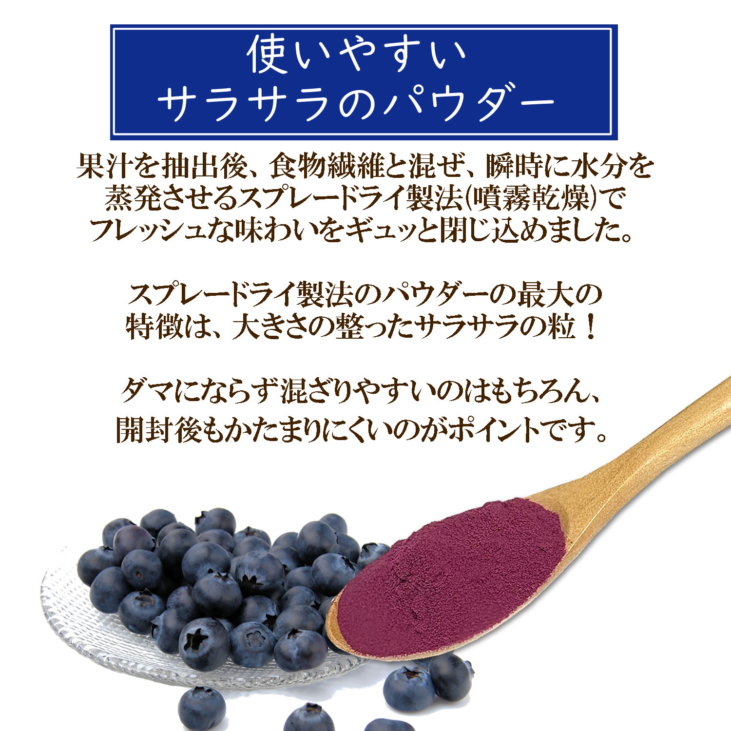 サラサラのブルーベリーパウダー｜ヴィーナース