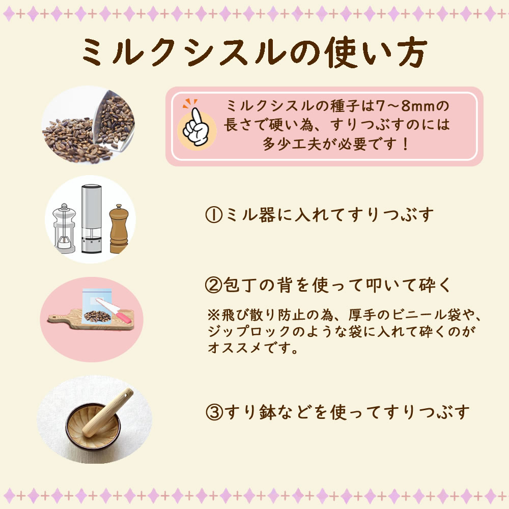 ミルクシスルの使い方｜ヴィーナース