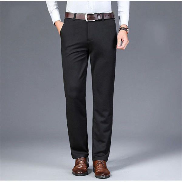 送料無料 裾上げ済 スラックス メンズ ビジネスパンツ クールビズ 夏