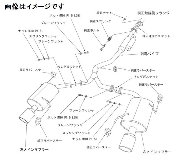 自動車関連業者直送限定 HKS スーパーターボ マフラー SUBARU レガシィツーリングワゴン TA,CBA-BP5 EJ20 TURBO (31029-AF003)｜venus-new-style｜03