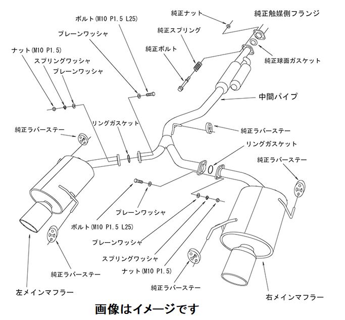 自動車関連業者直送限定 HKS スーパーターボ マフラー SUBARU レガシィB4 TA,CBA-BL5 EJ20 TURBO (31029-AF004)｜venus-new-style｜03