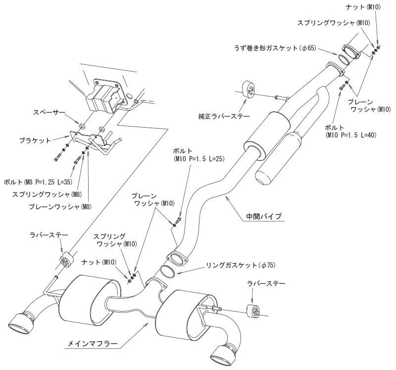 自動車関連業者直送限定 HKS スーパーターボ マフラー TOYOTA トヨタ GRヤリス GXPA16 G16E 20/09-24/03 (31029-AT006) | HKS | 02