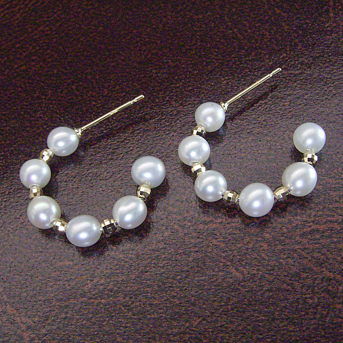 ヴィーナスジュエリー ピアス アクセサリー k18 18金 パール 真珠 淡水