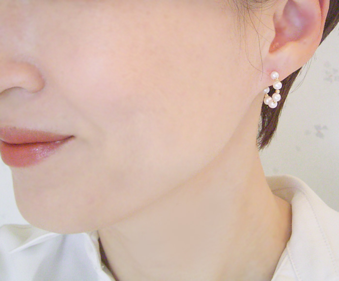 ヴィーナスジュエリー ピアス アクセサリー k18 18金 パール 真珠 淡水