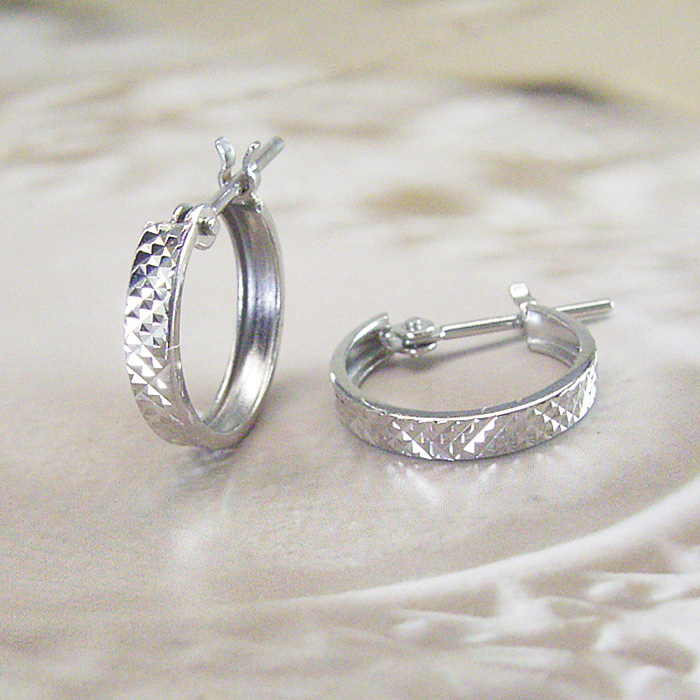 019N∞【フォロー割】ダイヤピアス　フープ　二粒　Ｗ　S925　プラチナコート ヴィーナスジュエリー ピアス アクセサリー プラチナ フープ