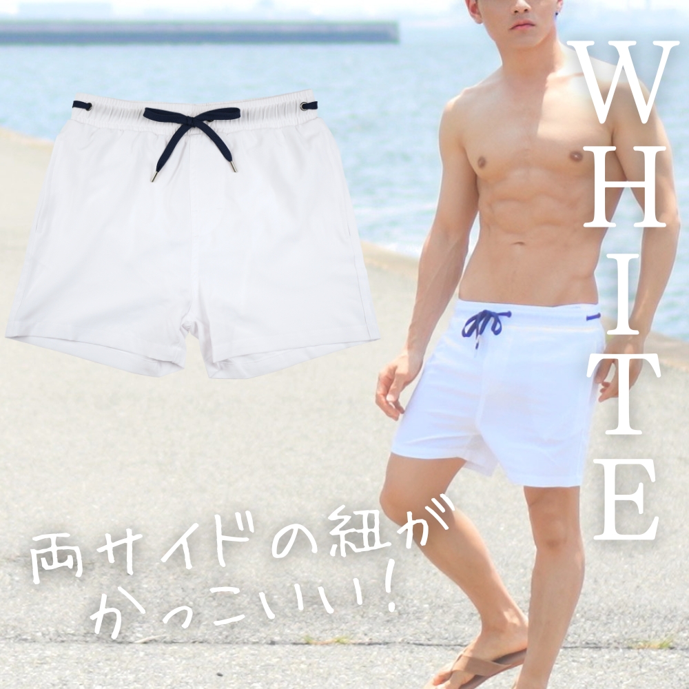 メンズ 水着 サーフパンツ ショートパンツ 膝上 膝丈 海水パンツ