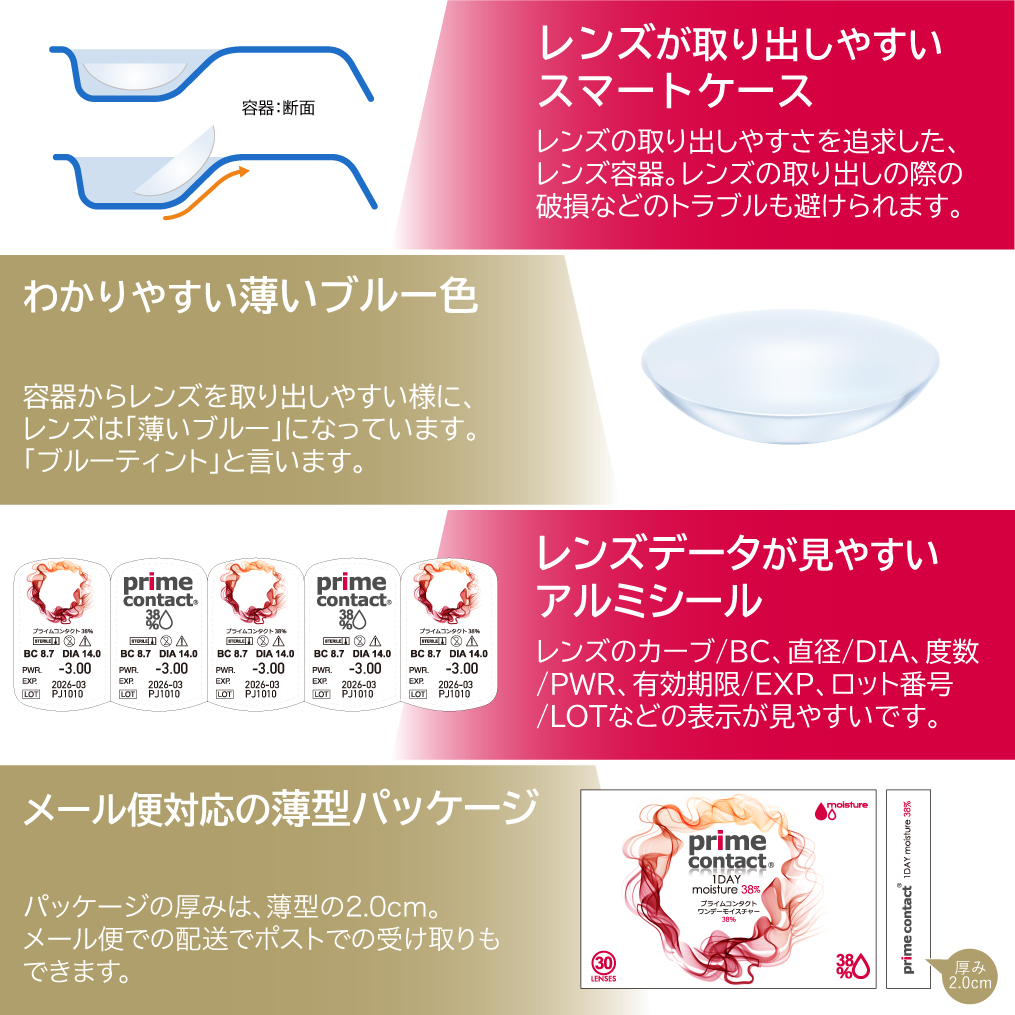 コンタクトレンズ ワンデー プライムコンタクト 含水率38 Primecontact モイスチャー 30枚入 1day クリアコンタクト 1日使い捨て Primecontact38 1 ヴェリタ公式ショップヤフー店 通販 Yahoo ショッピング