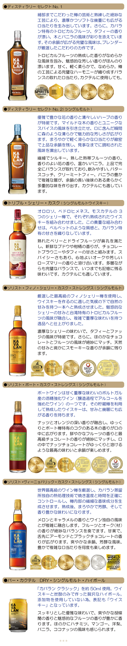 カバラン (カヴァラン) ソリスト フィノ シェリー カスク カバラン (カヴァラン) ソリスト フィノ シェリー カスク