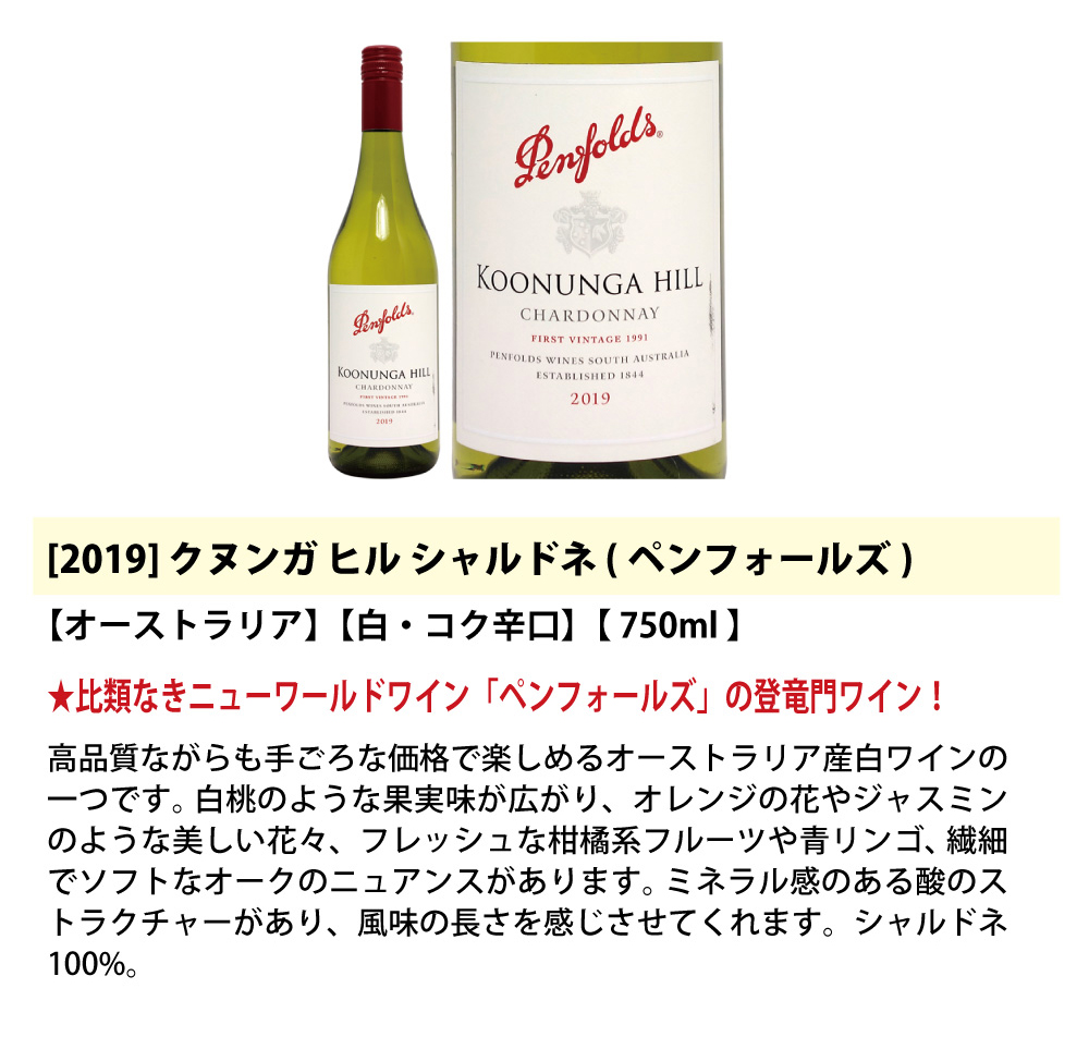ワイン ワインセット ペンフォールズ赤白4本セット 送料無料 飲み比べ
