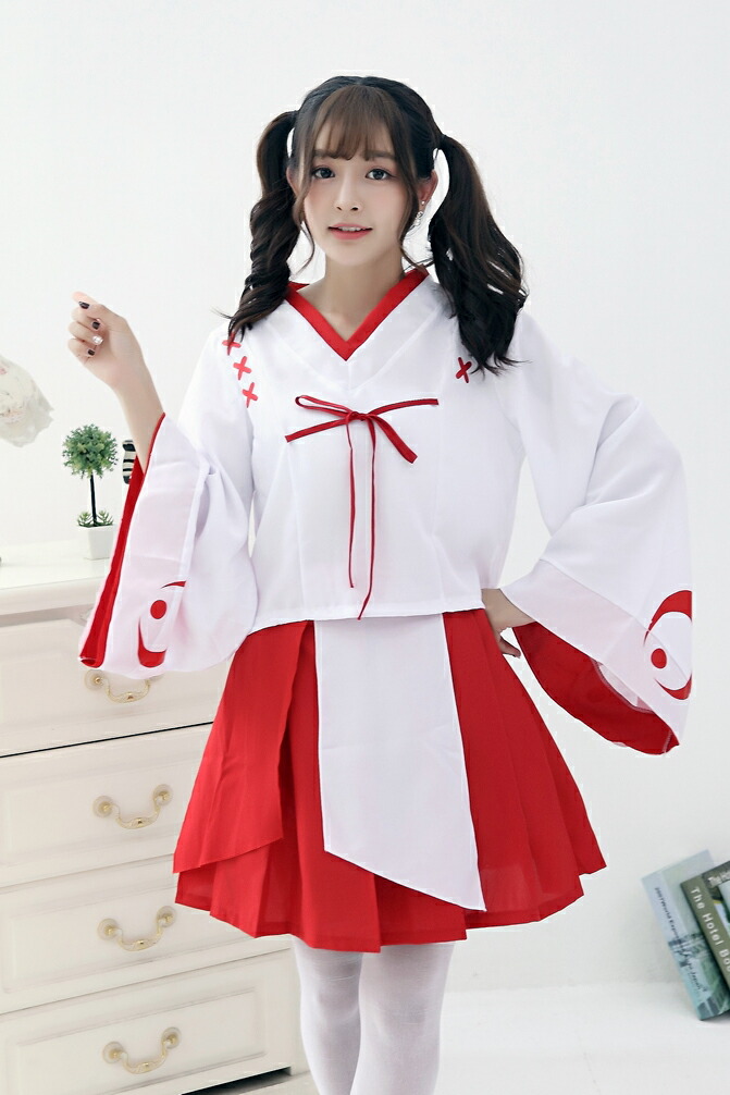 魔女 巫女 コスプレ ハロウィン ステージ 演出服 イベンド 　L128＃ Amazon.co.jp: [Angenster] ハロウィン コスプレ 巫女
