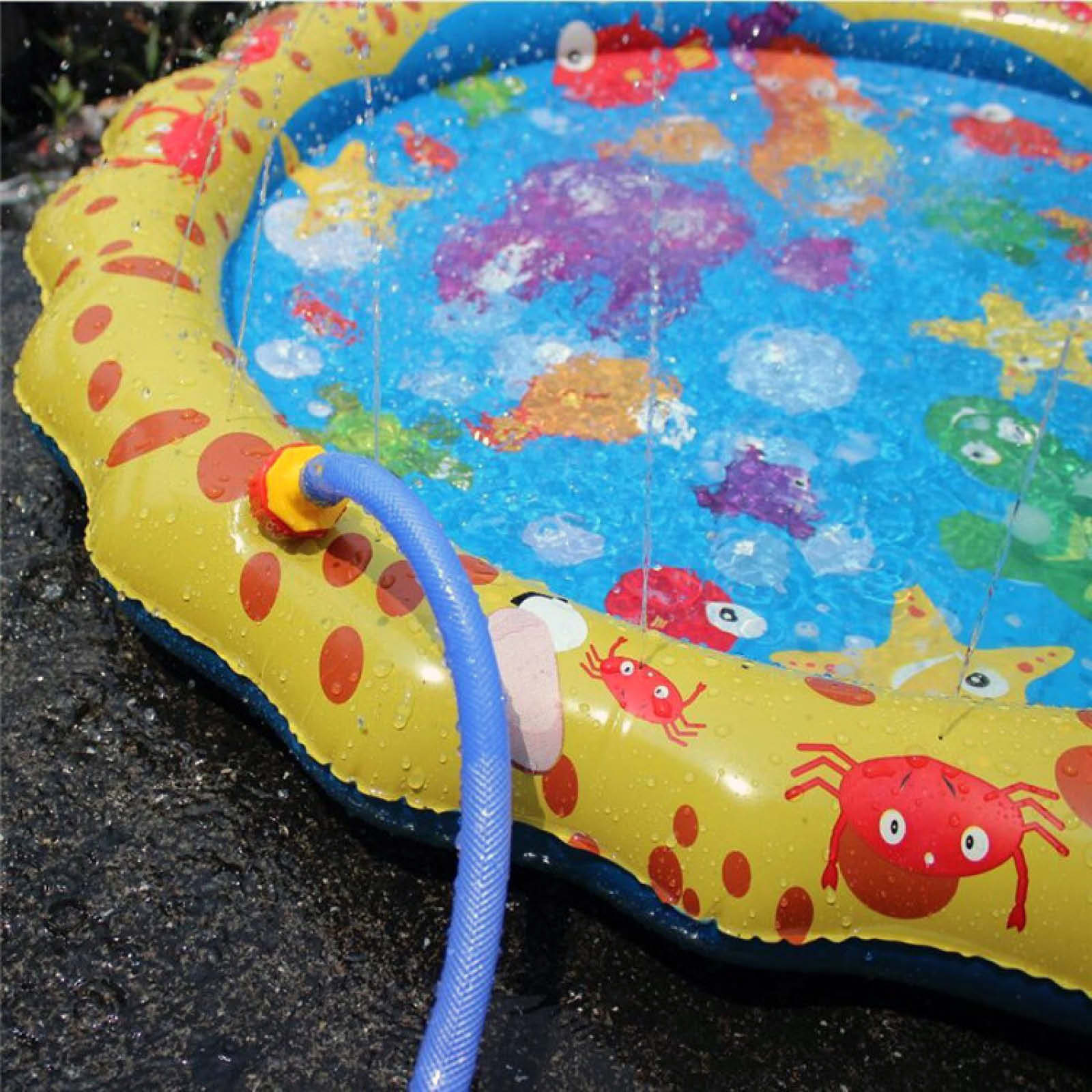 Veroman 幼児用 プール 直径100cm 噴水 ホースに繋ぐだけ 水遊び プレイマット 庭 シャワー 子供用 Veroman Jp 通販 Yahoo ショッピング