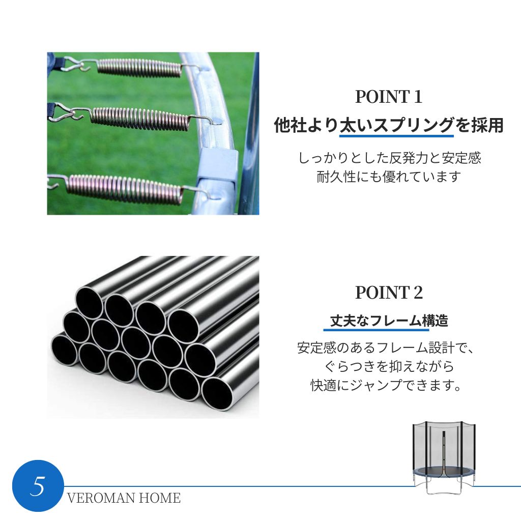 直径2.5m] VeroMan 大型 トランポリン 水遊び スプリンクラー 保護