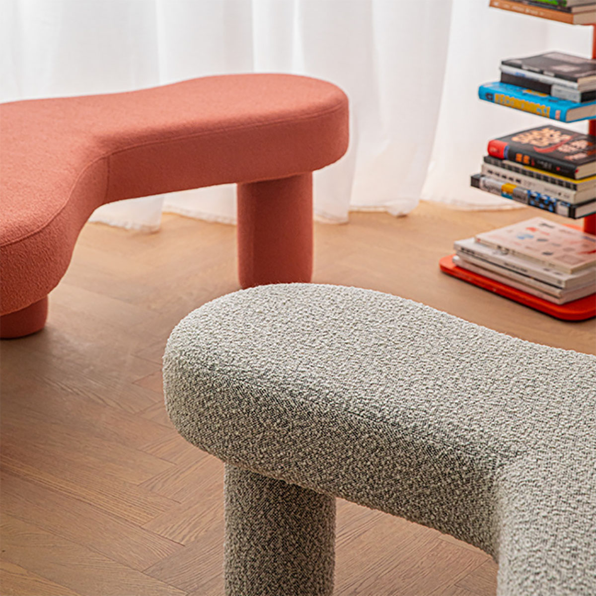 VeroMan うねうねソファー 雲 もこもこ スツール 低反発クッション