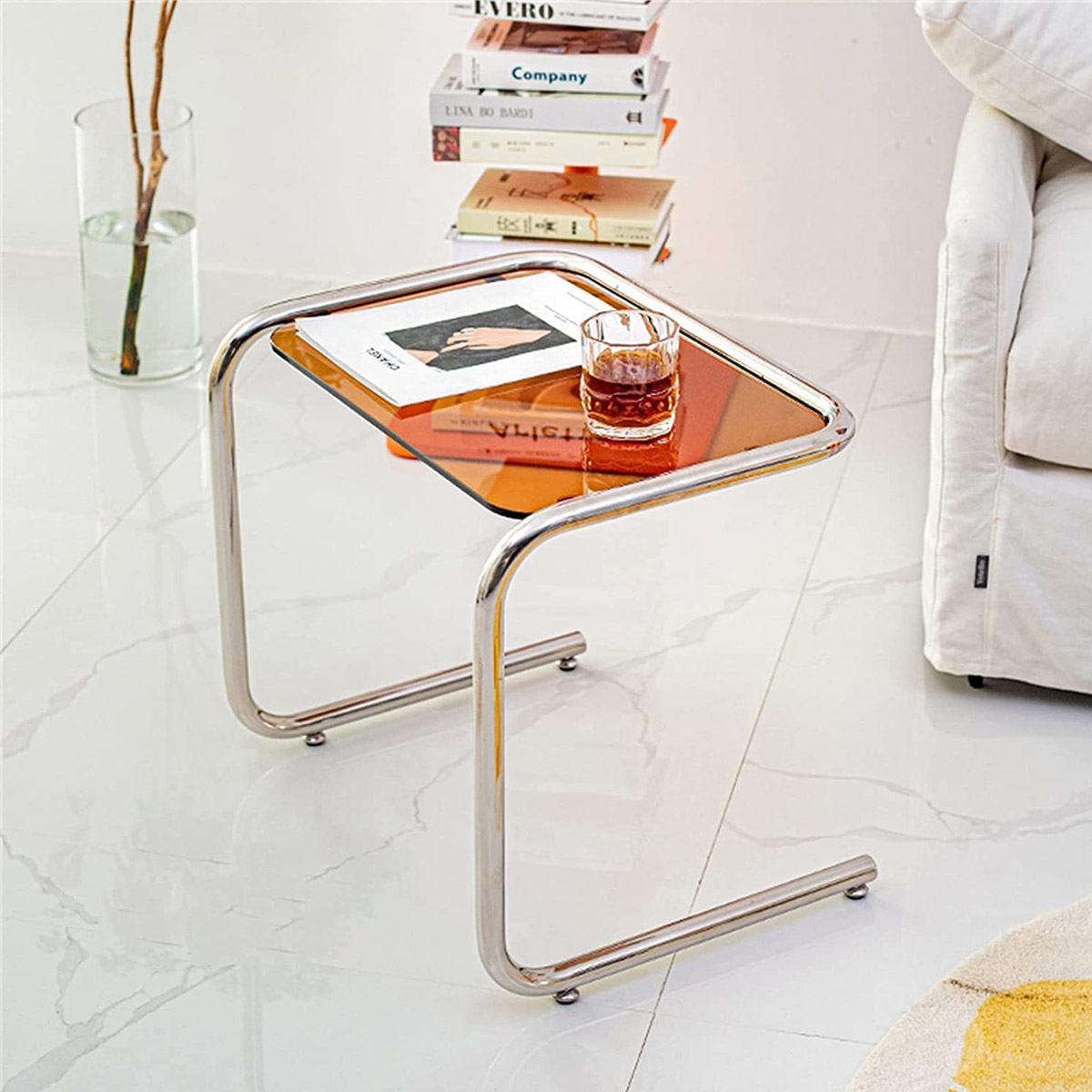VeroMan クリア サイドテーブル クリア家具 コーヒーテーブル ガラス