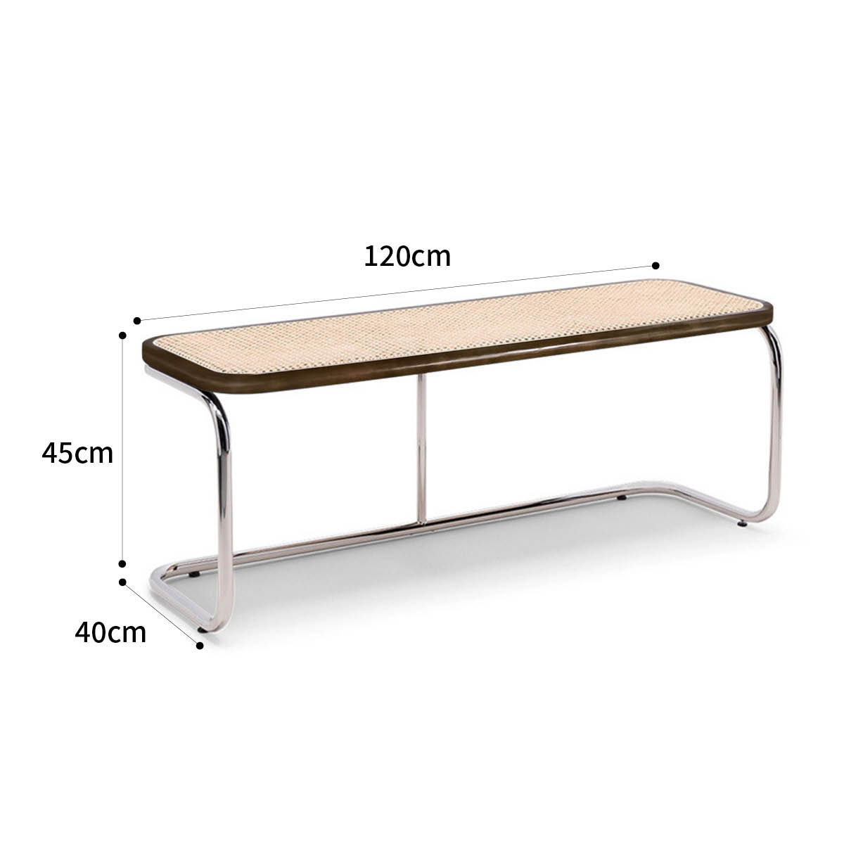 VeroMan ラタン編み ベンチ チェスカチェア ダイニングベンチ サイド