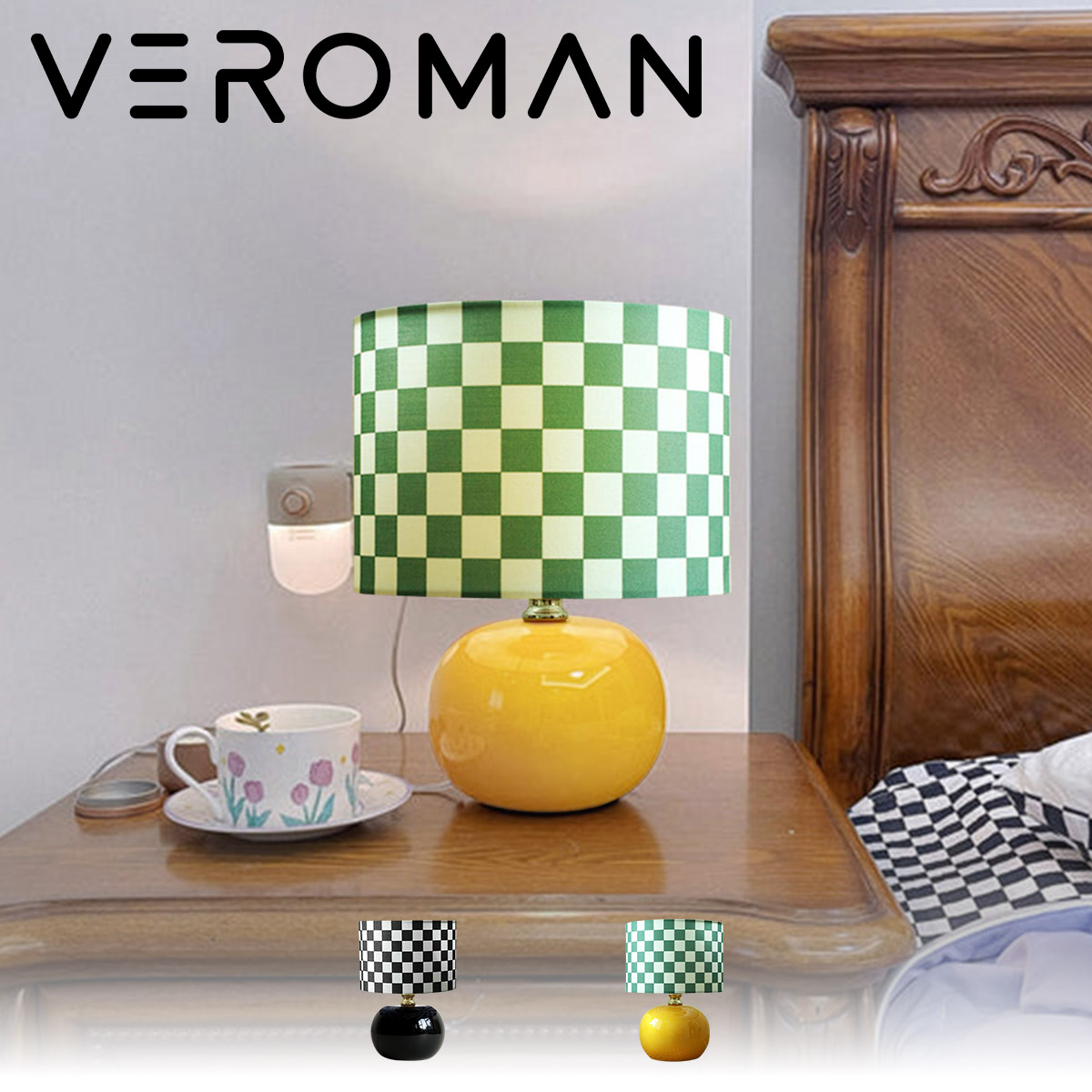 VeroMan テーブルランプ 卓上ランプ ベッドサイドランプ ランプ ライト