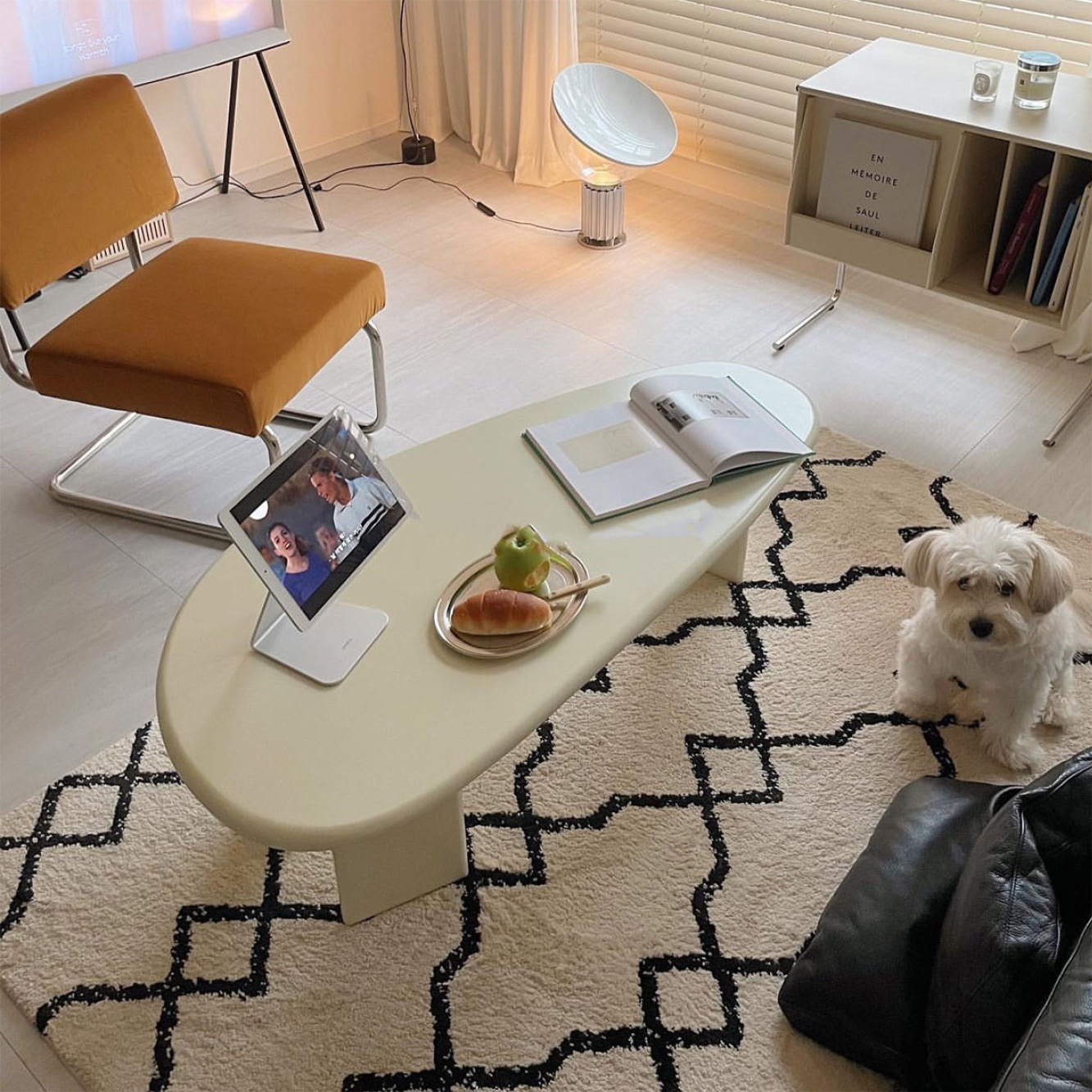 120cm] VeroMan たまご型 コーヒーテーブル 楕円形 ローテーブル