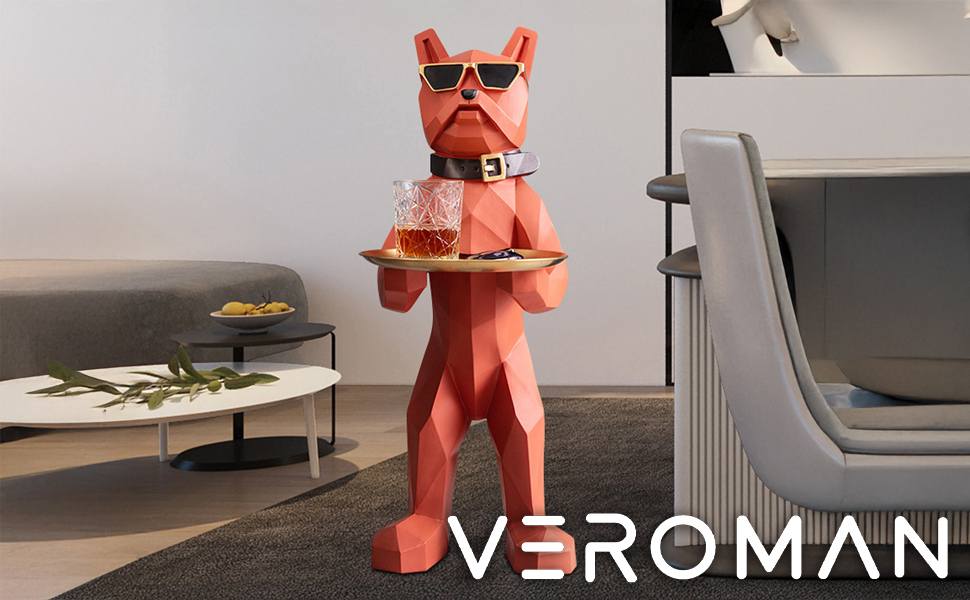 VeroMan ブルドッグ サイドテーブル ベッドサイドテーブル トレー 