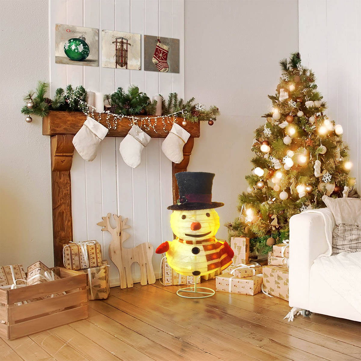 60cm] VeroMan LEDライトが輝く クリスマス モチーフライト