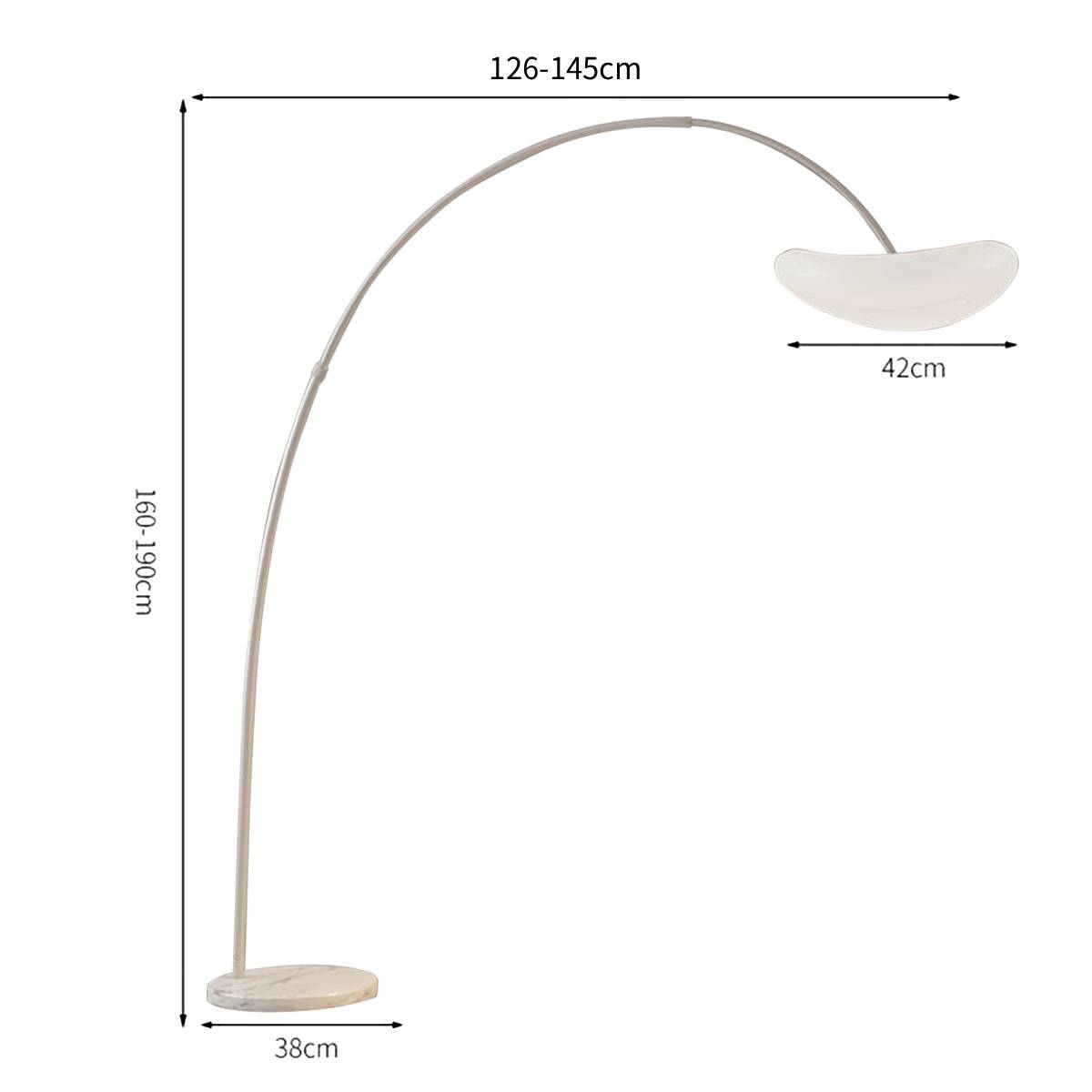 VeroMan ライト フロアライト 大理石ベース ビーンズ型 卵形 スタンド