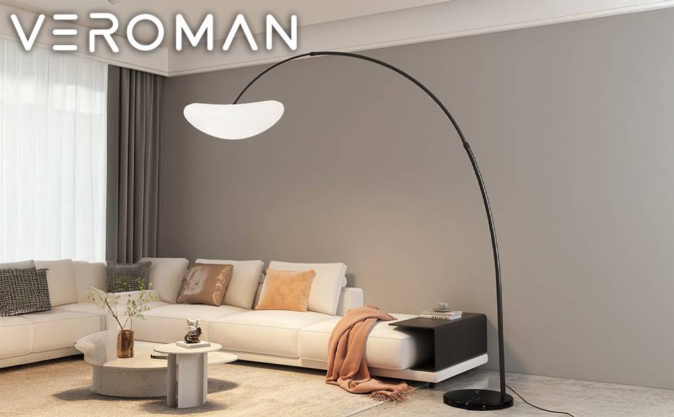 VeroMan ライト フロアライト 大理石ベース ビーンズ型 卵形 スタンド