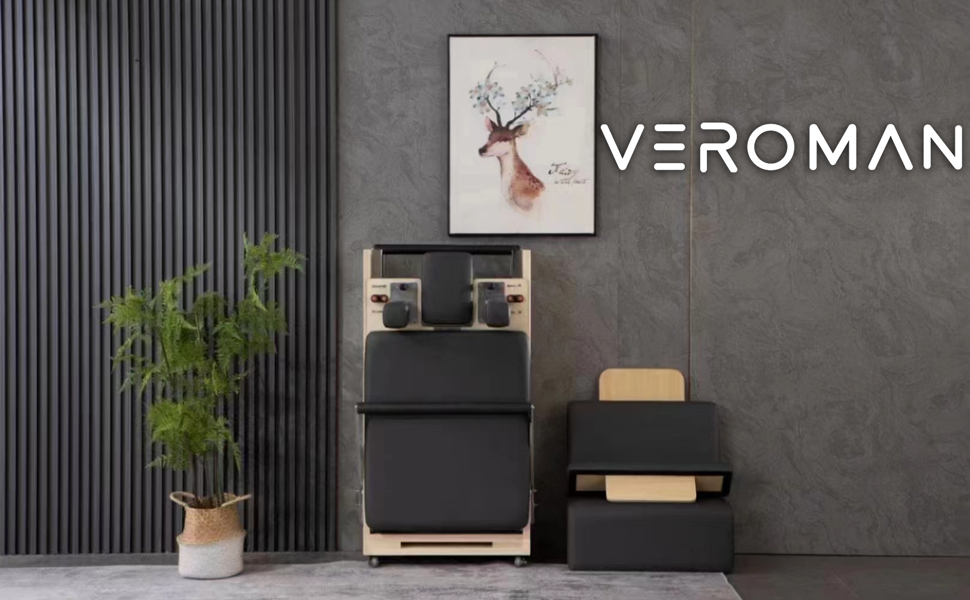 オーク材] VeroMan ピラティス マシン 折りたたみ式 リフォーマー 木製